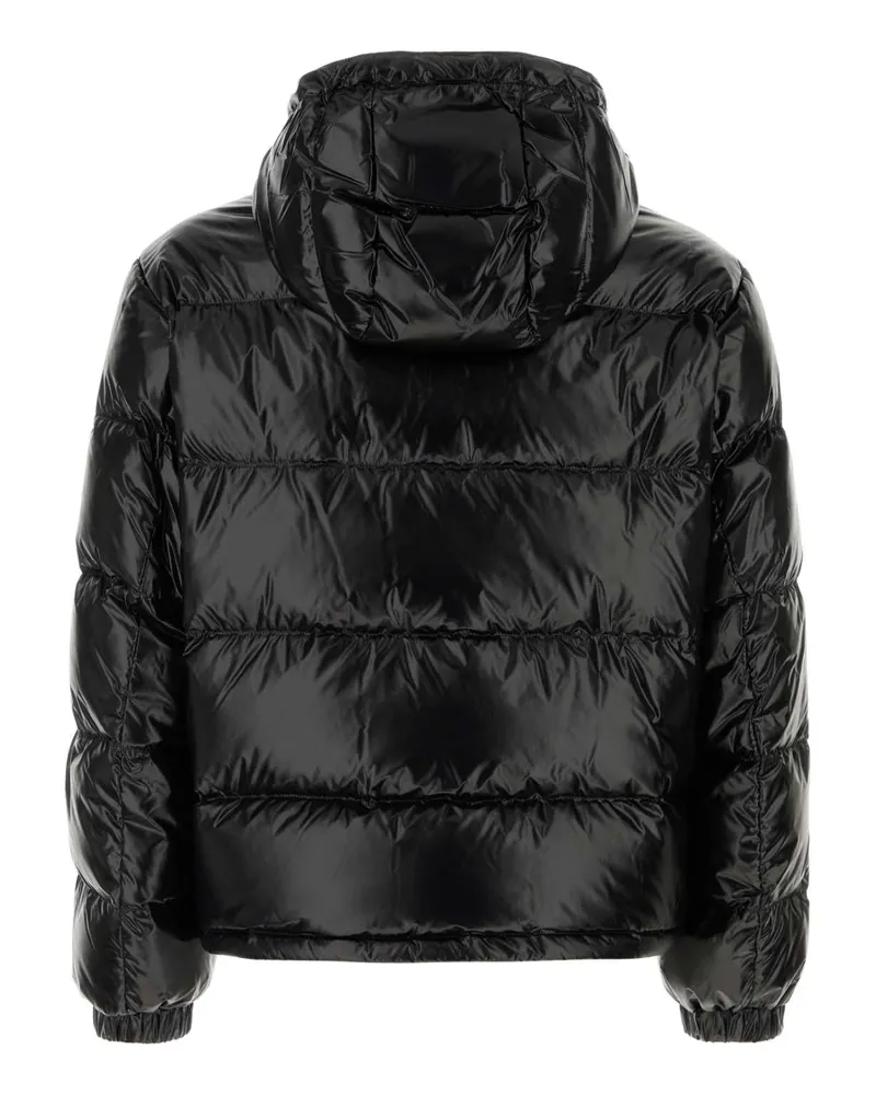 Versace Quilted Nylon Down Jacket — Black Black