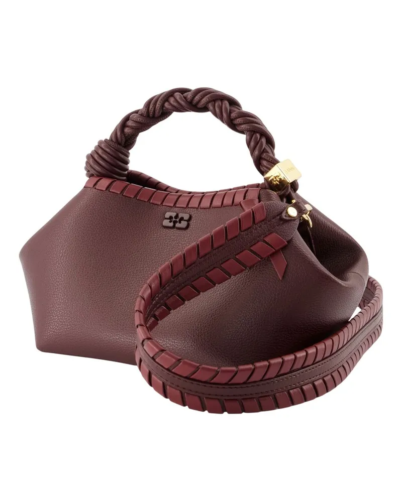 Ganni Bou Handbag Shoulder Bag — Burgundy Burgundy