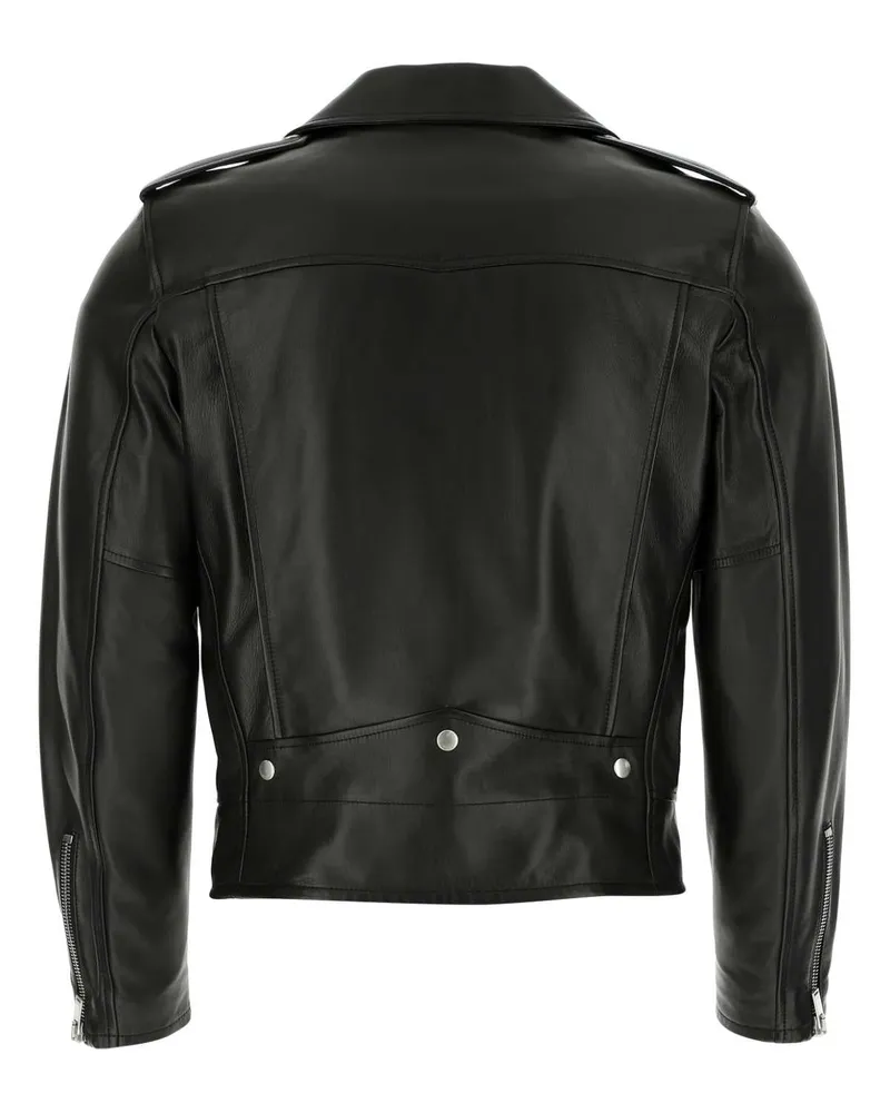 Saint Laurent Men's Black Leather Jacket 1000 Lamb Skin Giacche Pelle Black