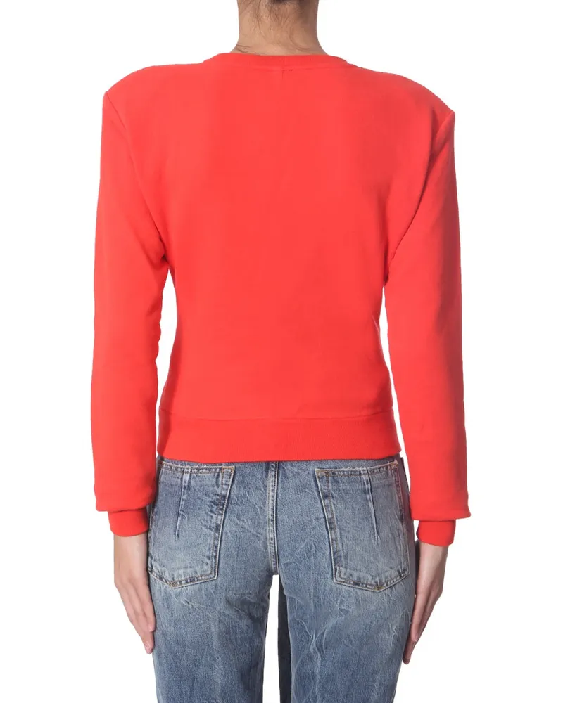 Unravel Crew Neck Sweatshirt — Red Red