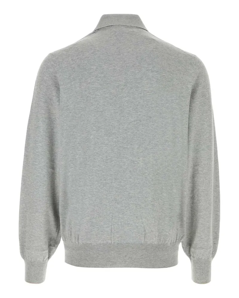 Brunello Cucinelli Men's Cotton Polo Shirt Gray Gray