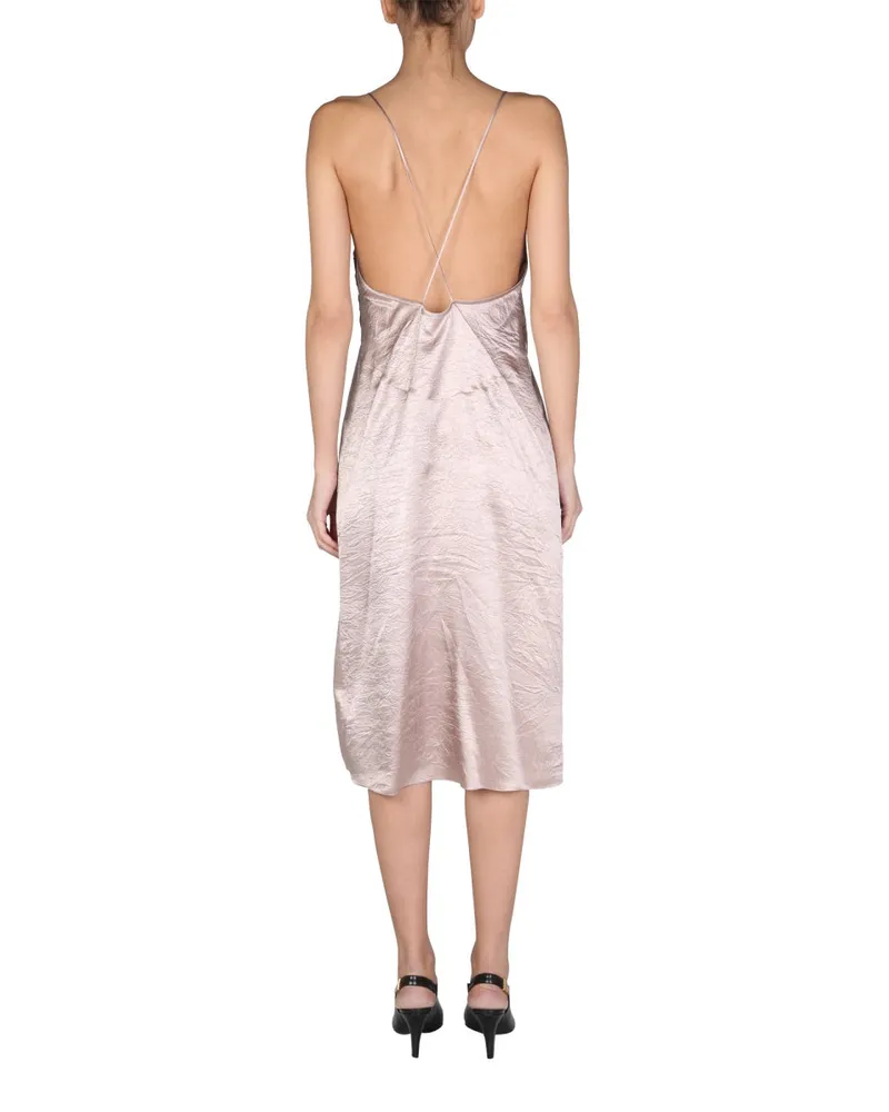Dsquared2 Acetate Undervest Dress — Beige Beige