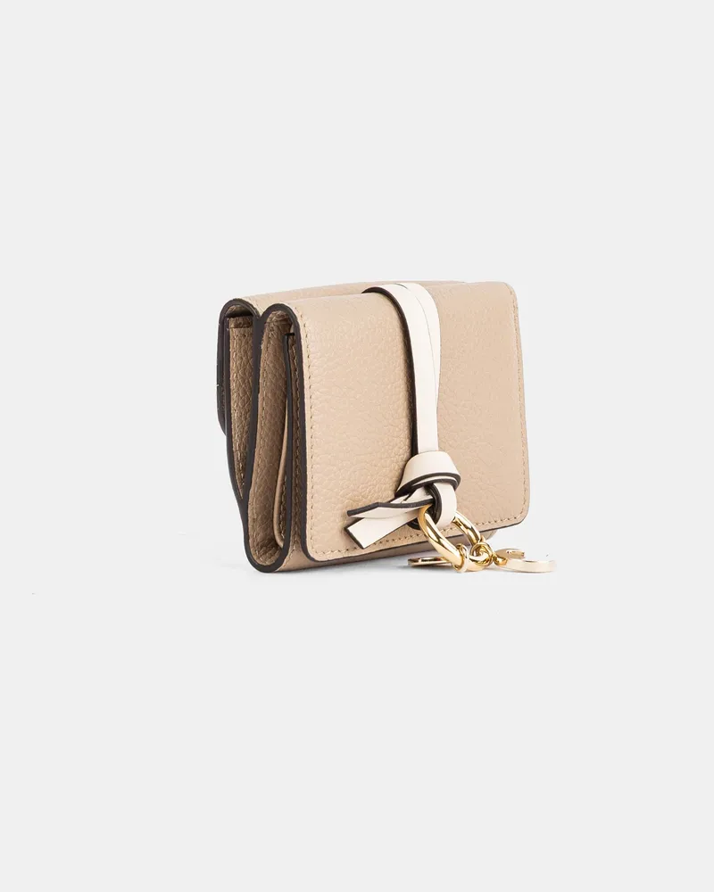 Chloé Women's Mini Trifold Brown Wallet Beige