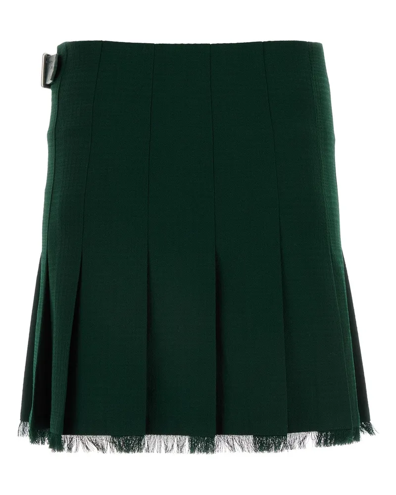 Burberry 8083029 B8636 Ivy Virgin Wool Gonne Skirt Green