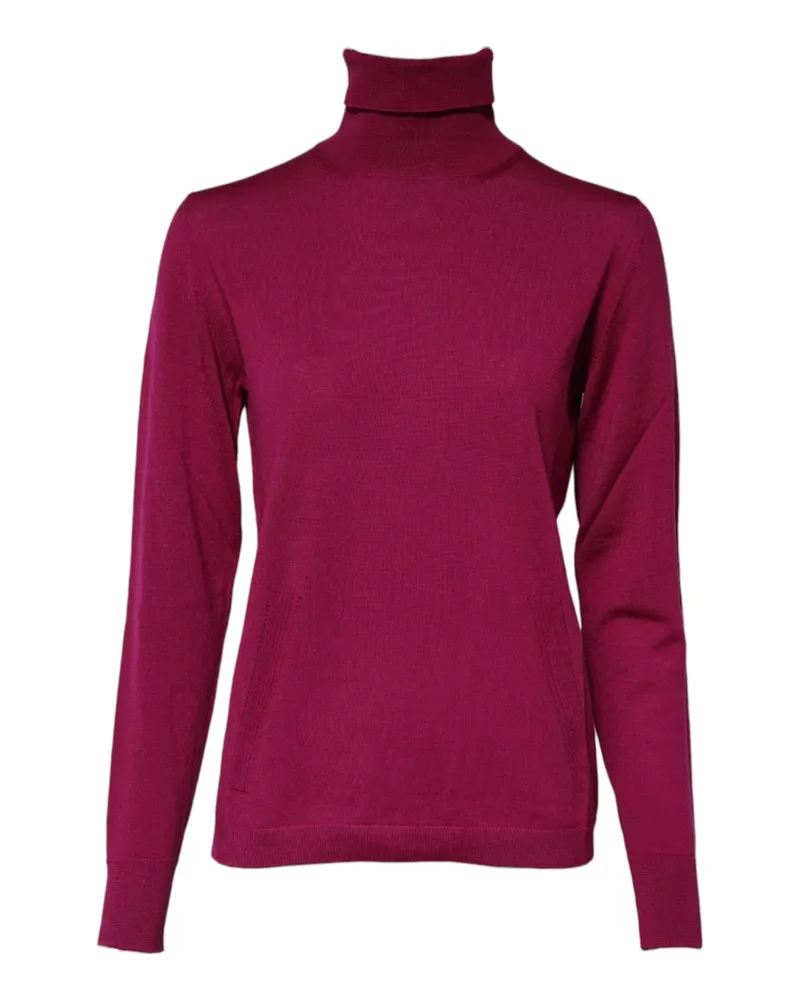 Dolce & Gabbana Women's Virgin Wool Turtleneck Purple Purple