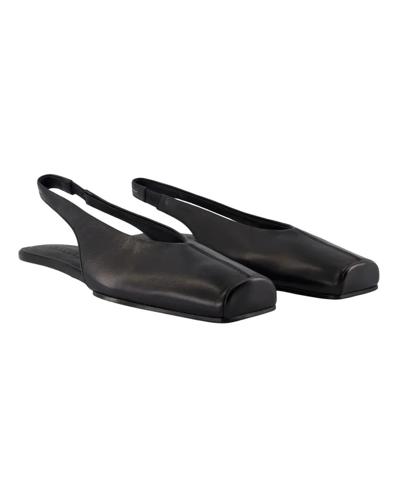 Maison Margiela Women's Sandals -  Leather Black Lambskin Shoes Flat-Shoes Black