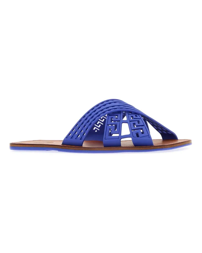 Versace Men's Blue Rubber Slippers 1ur30blue Sandali Sandal Blue