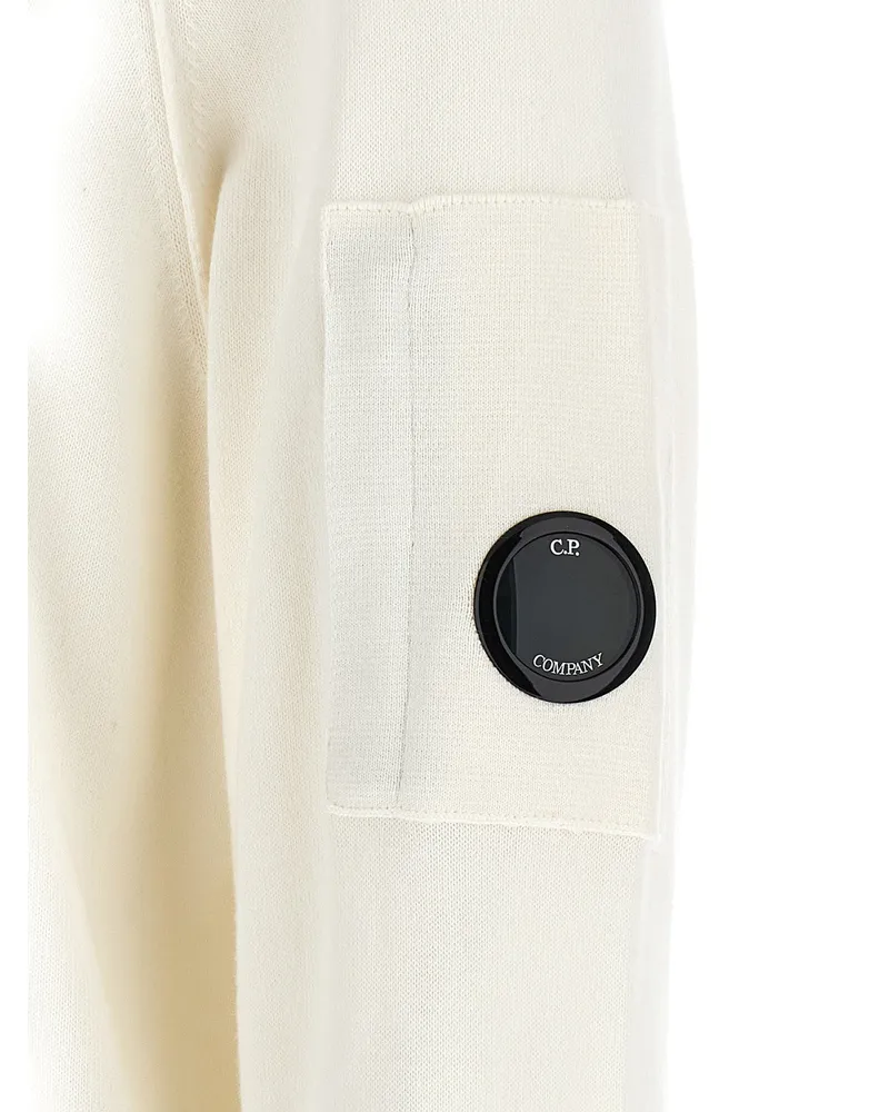 C.P. Company Men White Cotton Sweatshirt Clothing White