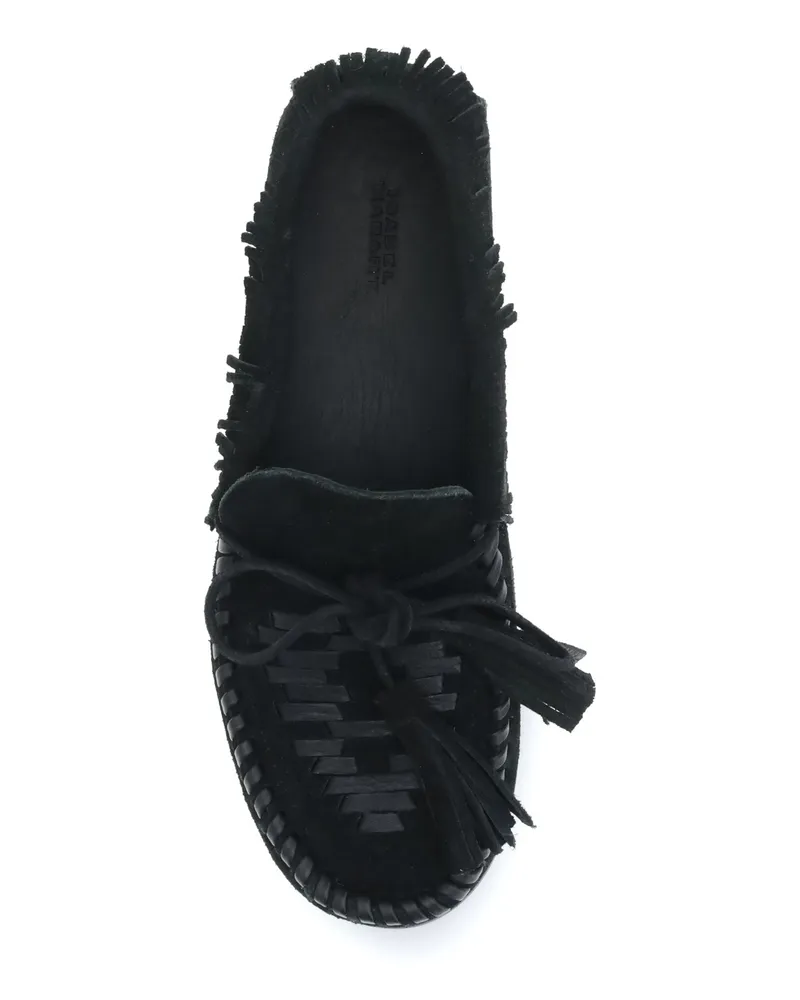 Isabel Marant Women's Loafers Fitza Suede Black Calf Leather Black