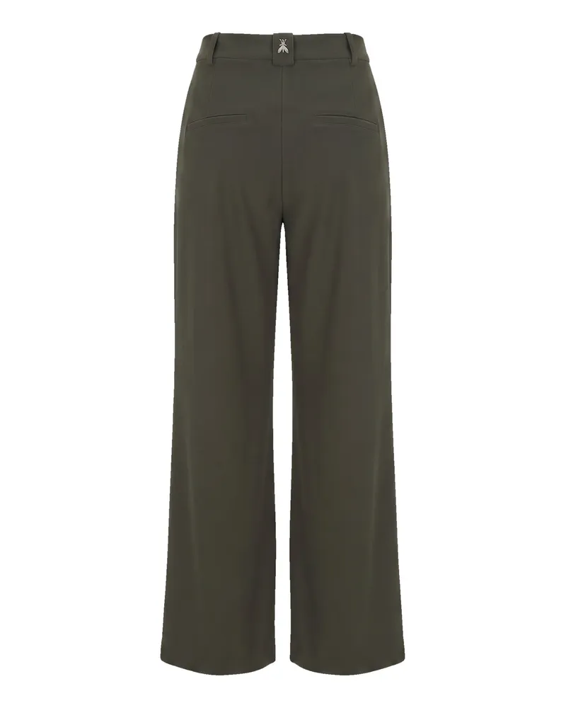 Patrizia Pepe Wide-Leg Palazzo Trousers — Green Green
