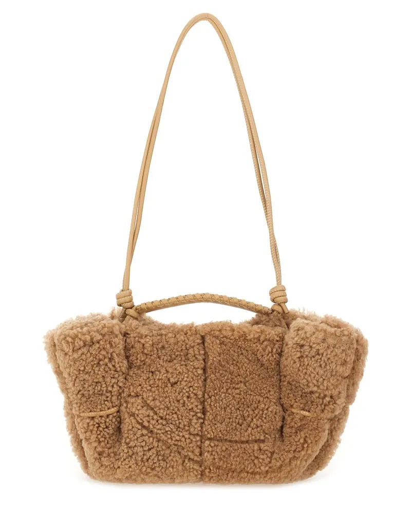 HEREU Women's Arta Curly Mini Bag Beige Leather Handbags Hand Beige
