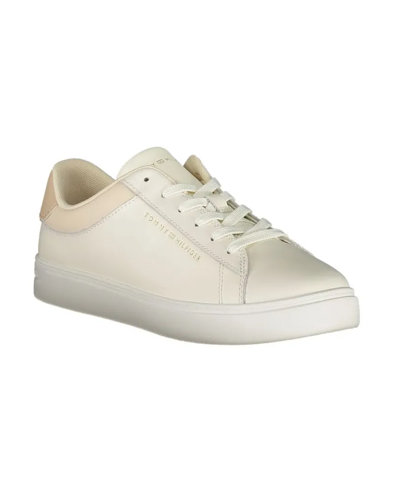 Tommy Hilfiger Leather-Blend Lace-Up Sneaker — Beige Beige
