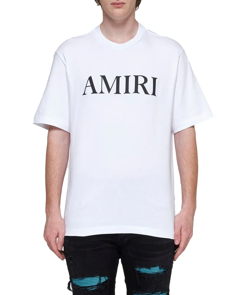Amiri Men's Cotton T-Shirt (logo) White T-Shirts And Polos White