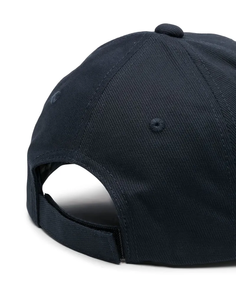 Emporio Armani Logo-Patch Canvas Baseball Cap — Navy Navy