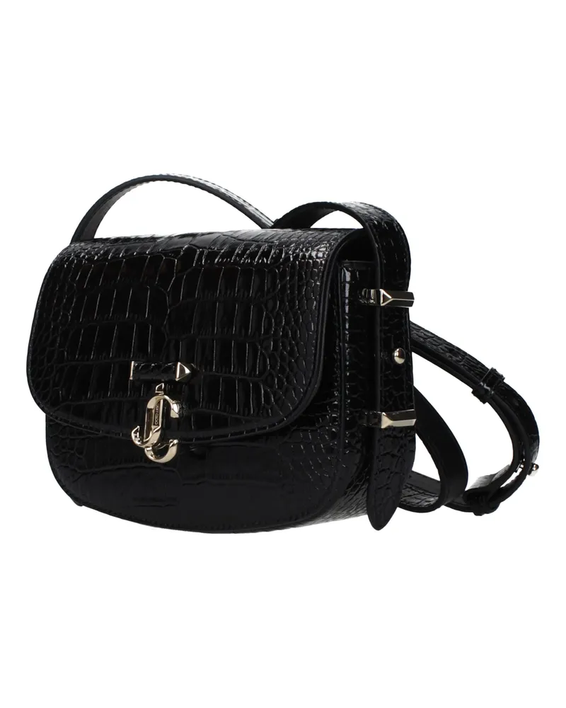 Jimmy Choo Women's Black Leather Crossbody Bag Black