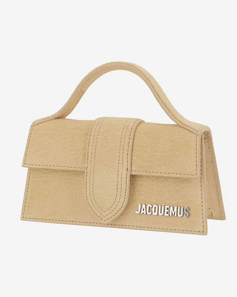 Jacquemus Women's Shoulder Bag Le Bambino Beige Suede Beige