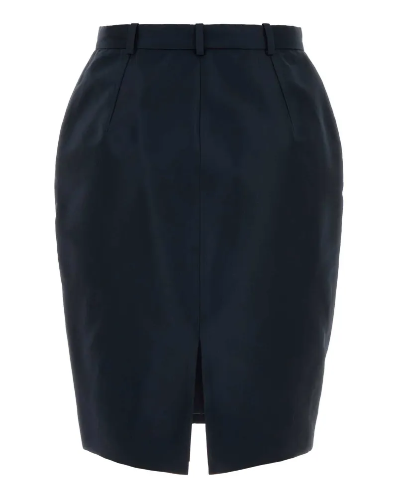 Gucci Women's Navy Blue Faille Skirt Ink Silk Navy
