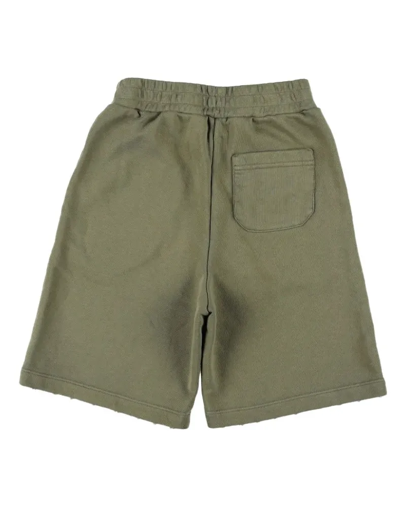 Golden Goose Kids' Embroidered-Logo Shorts Ss26 Ch Olive