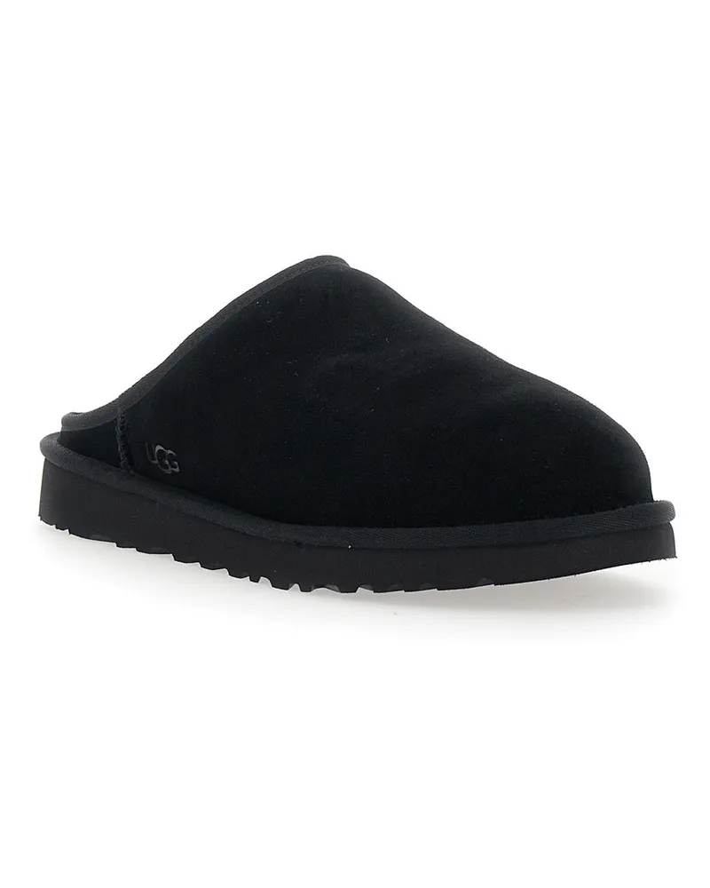 UGG Men's Slip-On M Classic Black Leather Shoes Black