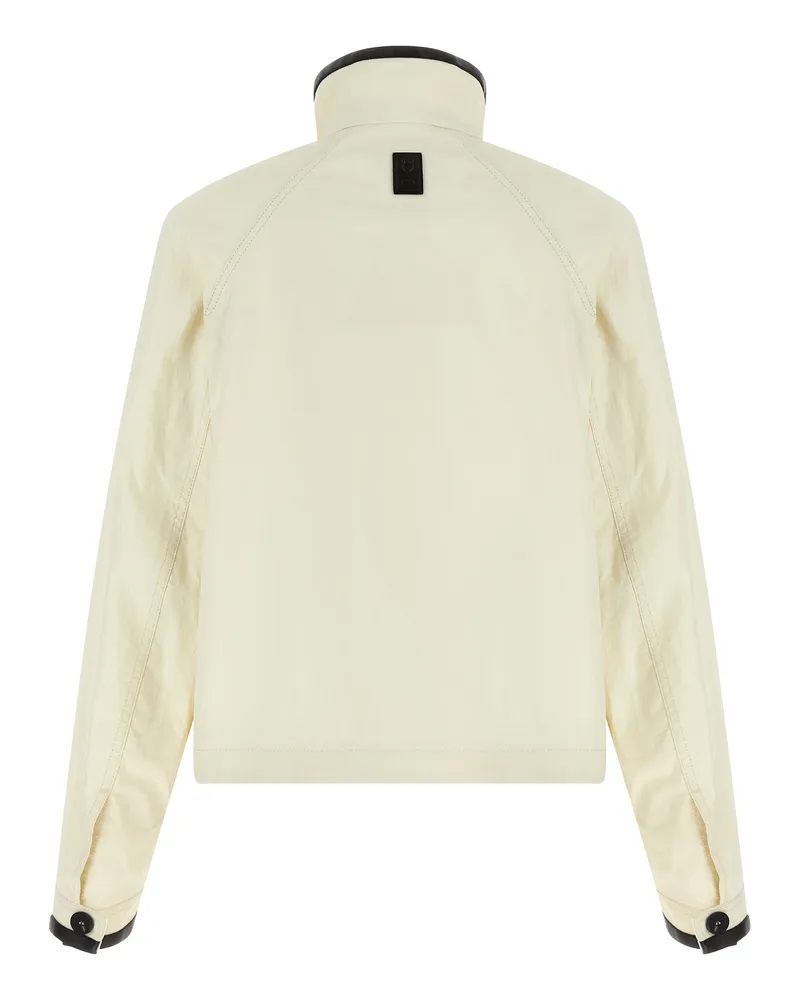 Ferragamo Women's White Linen Full-Length Jacket Clothing White
