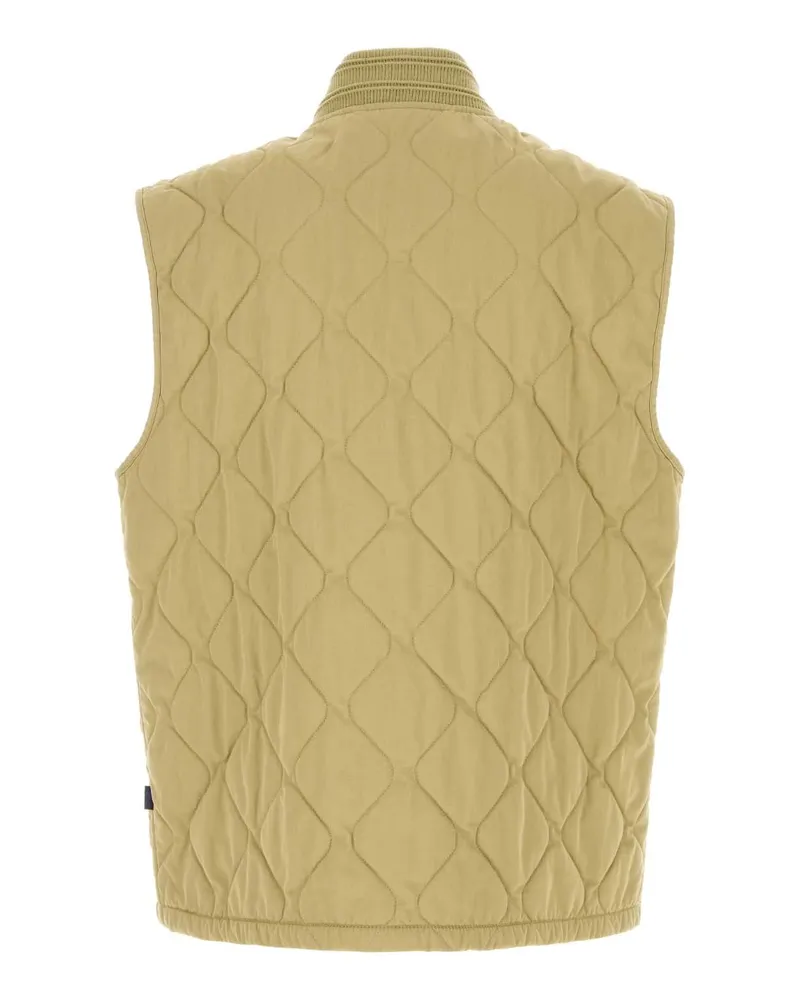 Burberry Men's Beige Cotton Sleeveless Jacket Hamper Giubbini Beige