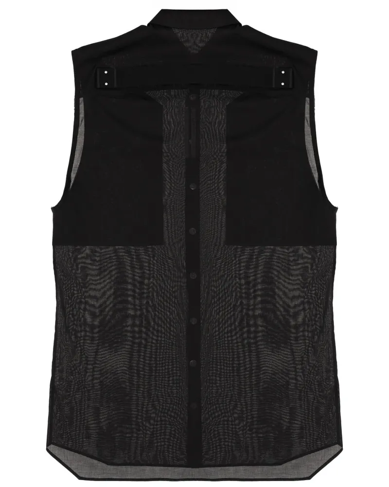 Rick Owens Cotton Tank Top — Black Black