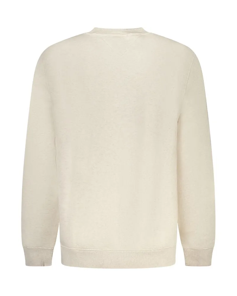 Tommy Hilfiger Logo-Embroidered Cotton Sweatshirt — Beige Beige