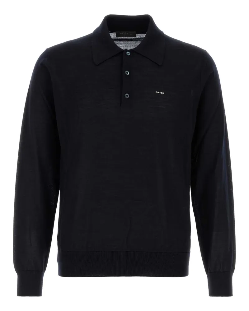 Prada Wool Polo Shirt — Navy Navy