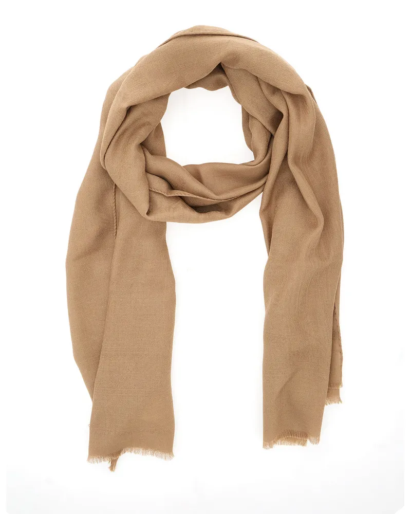 Max Mara Women's Scarf Wool-Silk Blend Beige Scarfs Beige