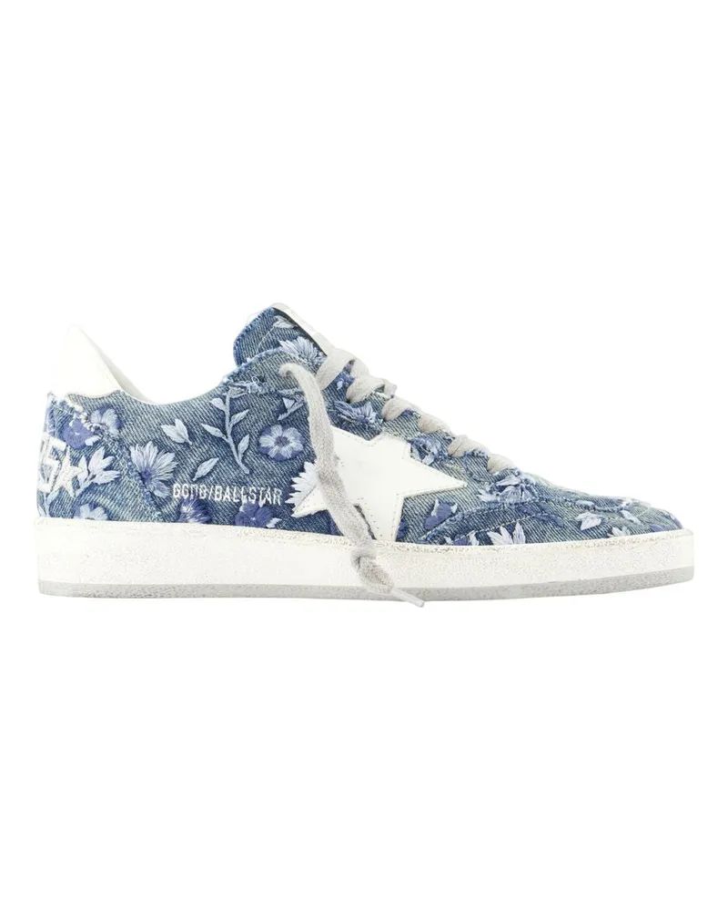 Golden Goose Women's Ballstar Sneaker Blue Calfskin Blue