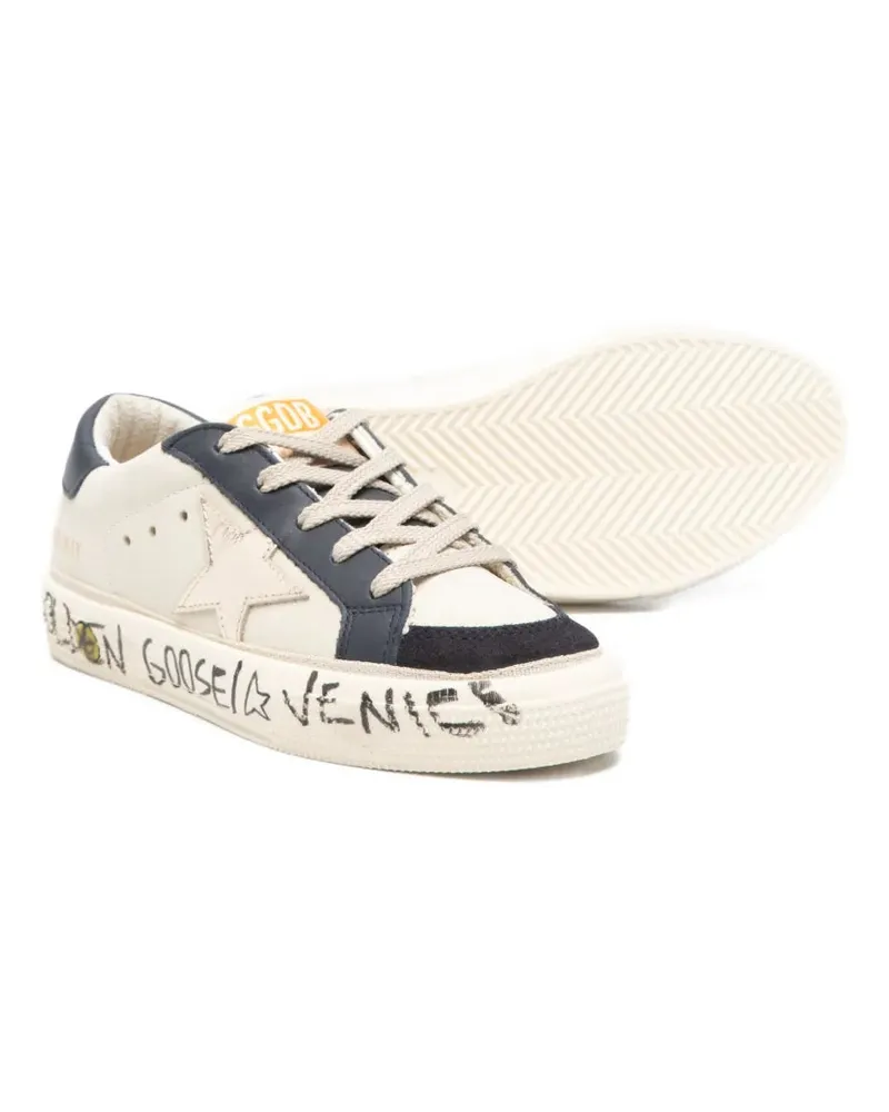 Golden Goose Kids' May With Double Toe Sneakers Ss26 Ch Cream