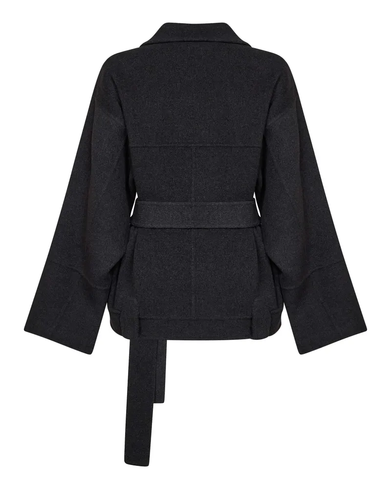 KHAITE Women's Coat Alder Charcoal Wool Grey Gray