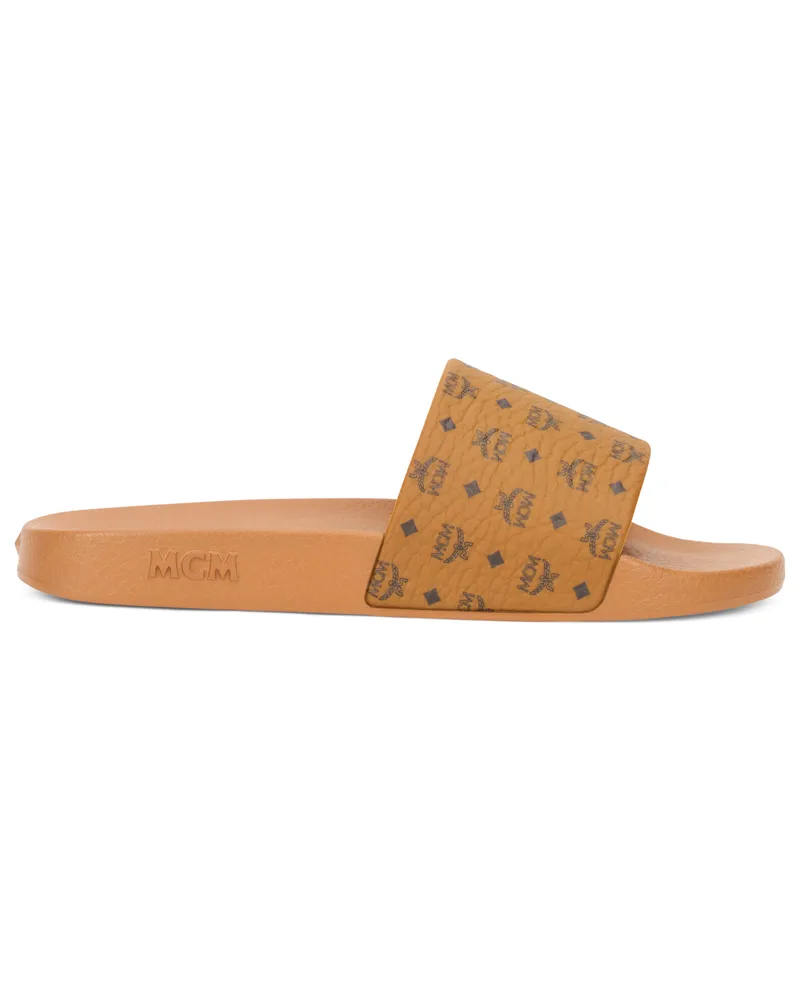 MCM Men's Flip-Flops Cognac Polyurethane Flip Flops & Slides Cognac