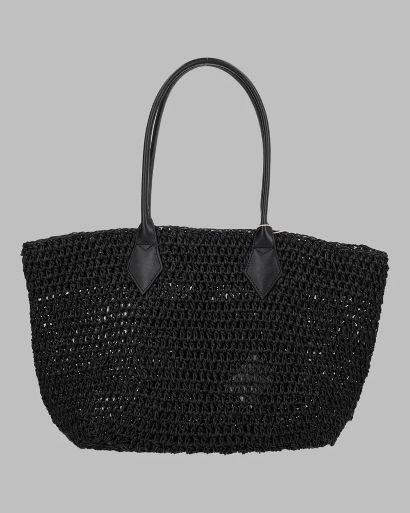 Vivienne Westwood Women's Tote Bag Alana Small Black Paper Handbags Hand Black