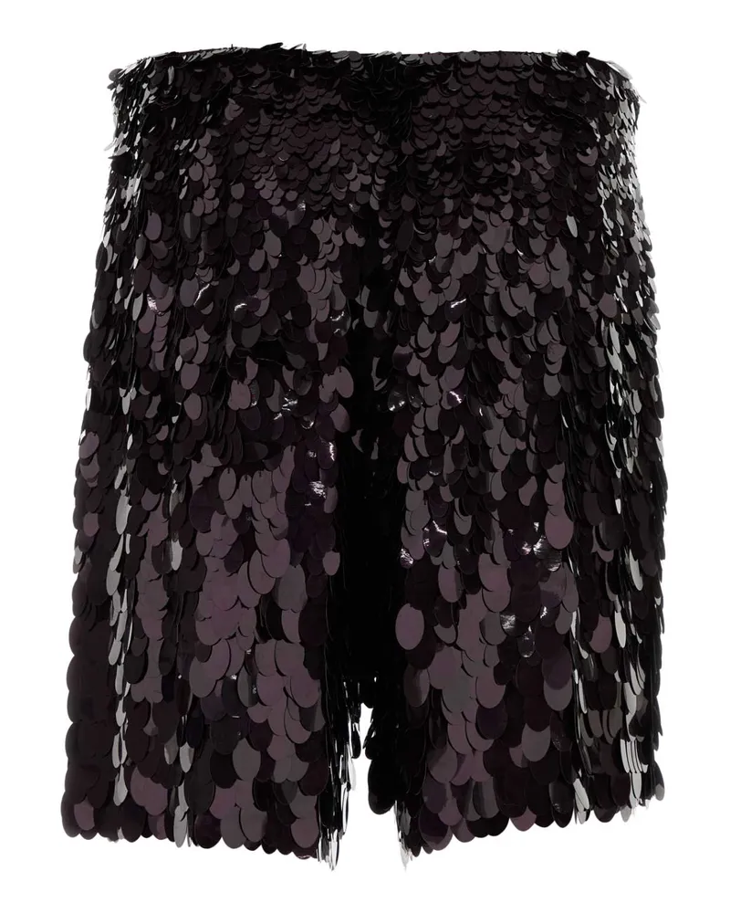 Dries van Noten Men's Embellished Crepe Piperi Bermuda Shorts Burgundy Exterior: Viscose Burgundy