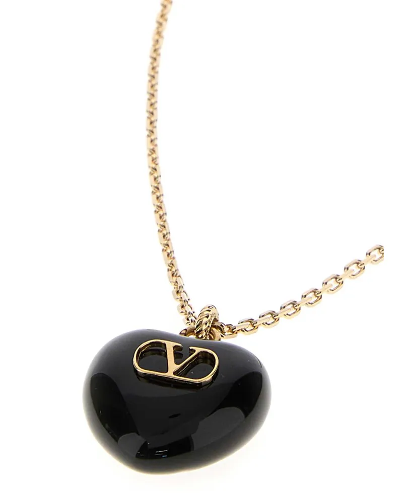 Valentino Garavani Women's Gold Metal Coeur Royal Necklace Oronero Collane Oronero