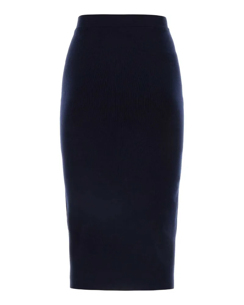 Bottega Veneta Women's Midnight Blue Cashmere Blend Skirt Navy Gonne Navy