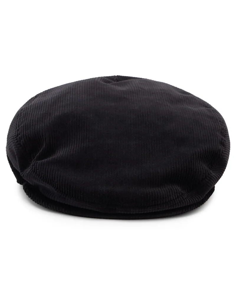 Dolce & Gabbana GH587A Ribbed Corduroy Cotton Flat Cap — Black Black