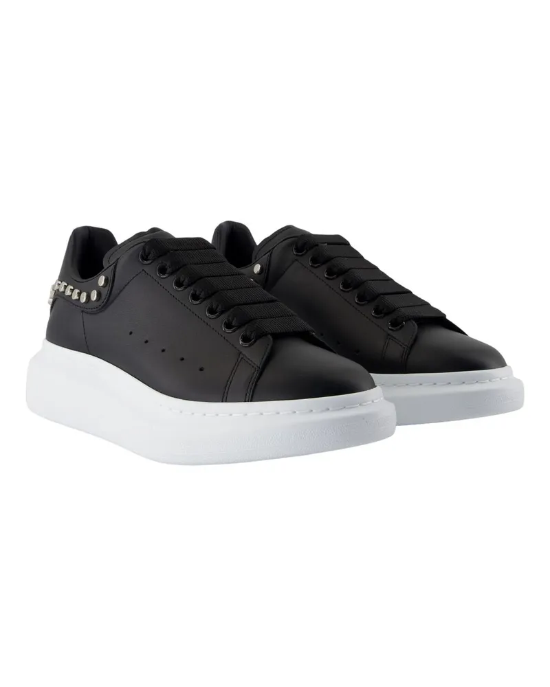 Alexander McQueen Men's Oversize Sneakers -  Leather Black Calfskin Shoes Black