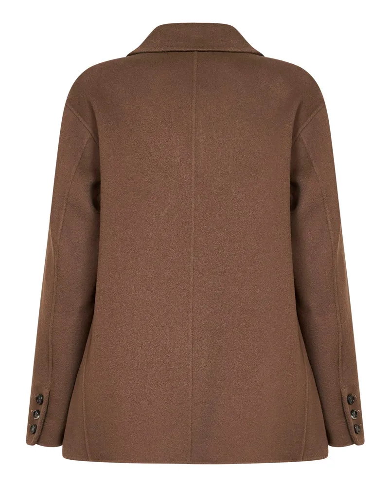 Max Mara Women's Jacket Smmelfi Brown Virgin Wool Brown