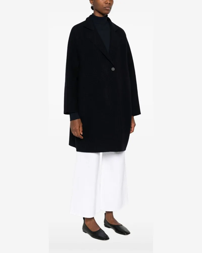 Harris Wharf London Wool Coat — Navy Navy