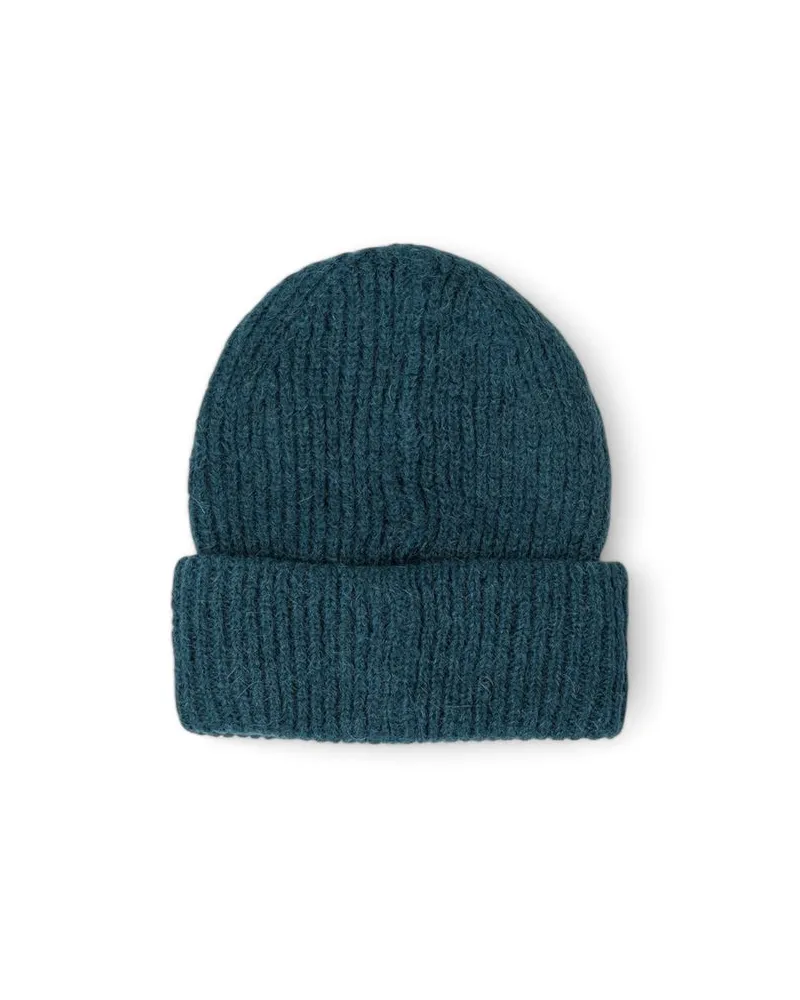 Calvin Klein CA16496700150RO Alpaca-Blend Ribbed Beanie — Green Green