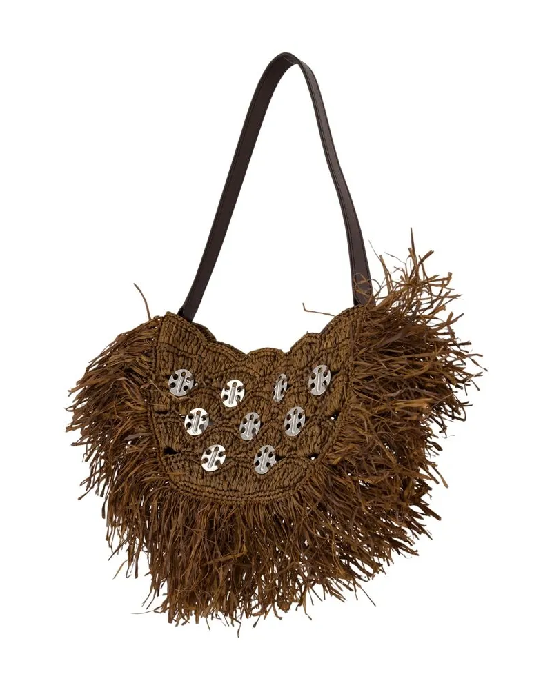 Paco Rabanne Women's Shoulder Bag -  Raffia Brown Shoulder-Hobo-Bags Brown