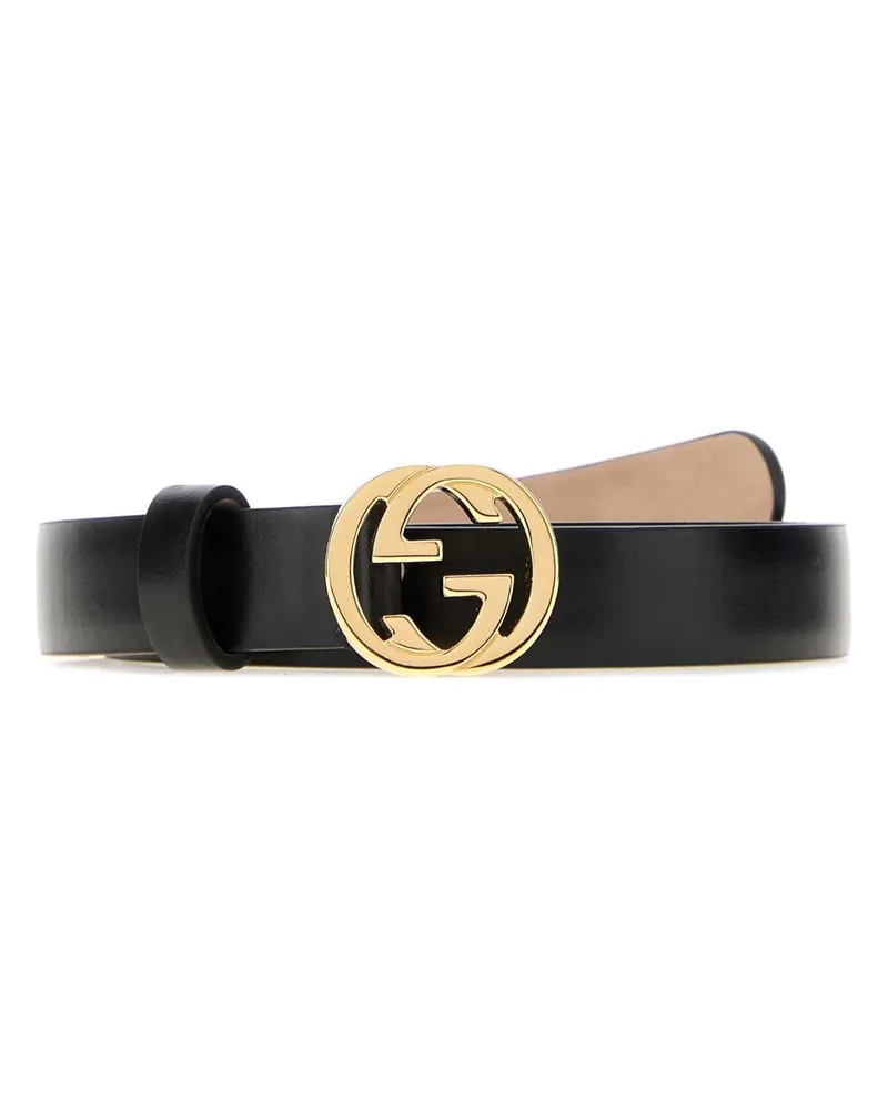 Gucci Women's Leather Belt Black Black