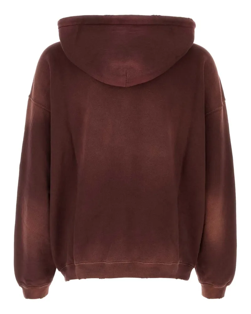 Golden Goose Men Grape Cotton Oversize Sweatshirt Windsorwine Exterior: Felpe Sweater Burgundy