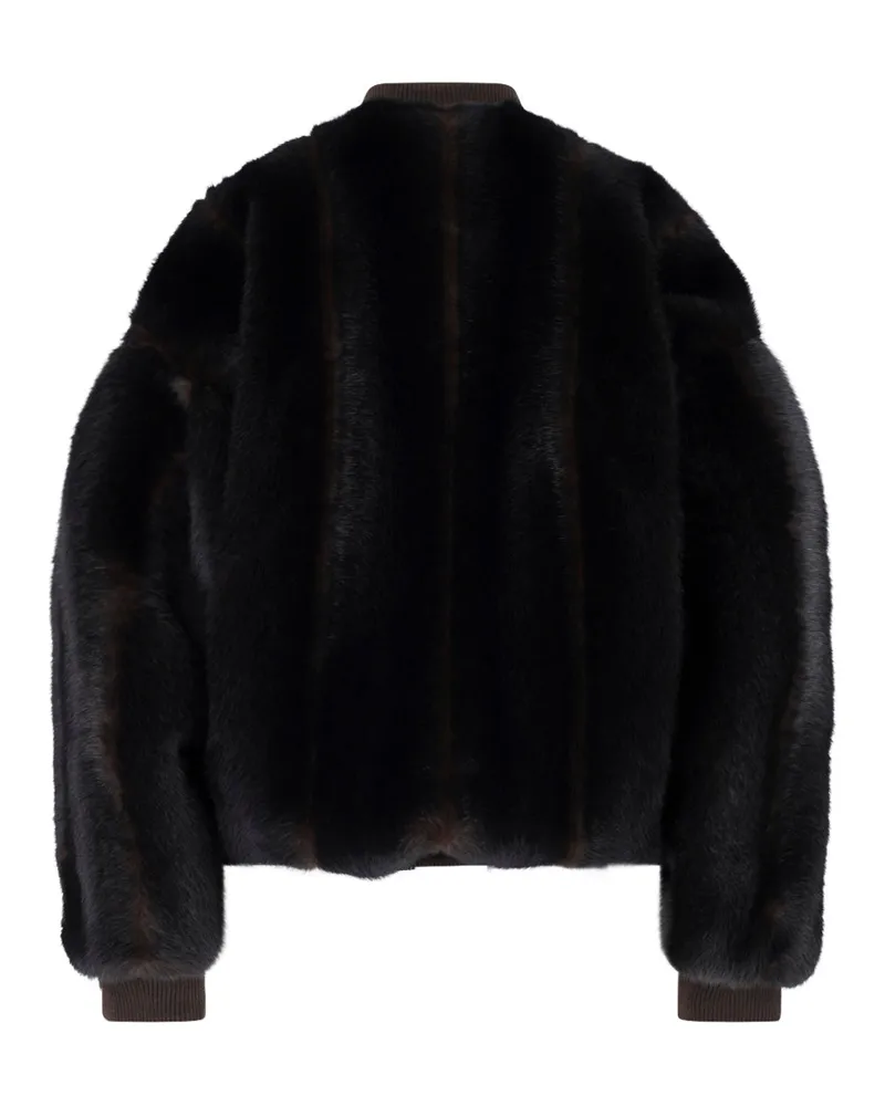 Maison Margiela Women's Jackets Brown Polyester Black