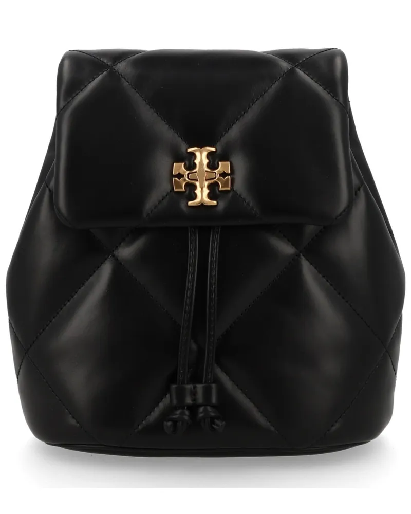Tory Burch Women's Mini Backpack Kira Black Leather Backpacks Black