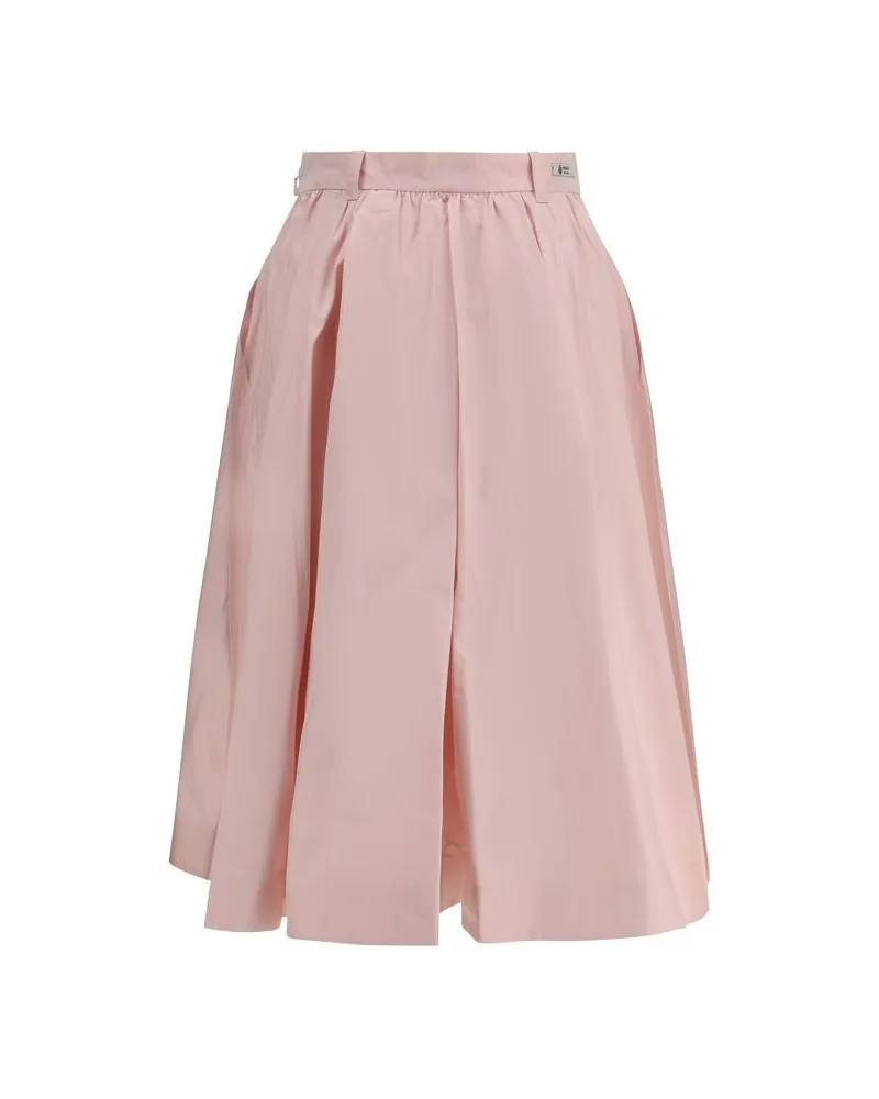 Prada Women Multicolor Silk Long Skirt Pink