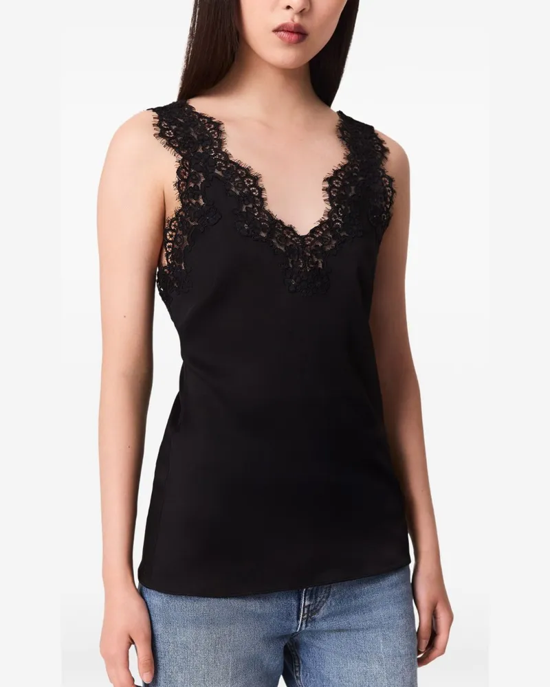 Stella McCartney Lace-Trimmed Tank Top — Black Black