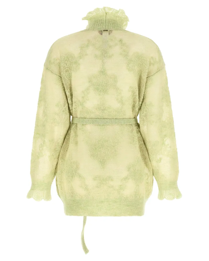 Twin-Set Jacquard Alpaca-Blend Sweater — sage green Sage